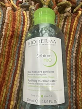 Bioderma Sebium H2O Pump 16.9 fl oz Facial Cleanser - BEST BY 6/25, SEALED!!!