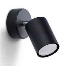 Image of Wall Lamp Black Steel 18.5x8x8cm Adjustable GU10 Minimalist Modern Light Bedroom