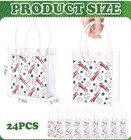 24 Pcs Baseball Clear Gift Bag with Handles Plastic Baseball  Goodie Bags — photo 2
