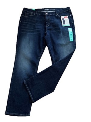 NWT LEVI S SIGNATURE Curvy Straight Dark Wash Denim Jeans Plus Size 22W 42x31