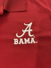 Champion Shirt Mens X-Large XL Red University of Alabama Golf Polo Short Sleeve