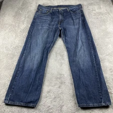 Levis 569 Jeans Mens 36x30 Blue Dark Wash Loose Straight Fit