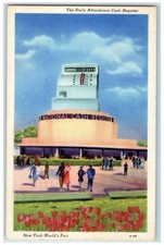 1940 The Daily Attendance Cash Register New York World's Fair Vintage Postcard