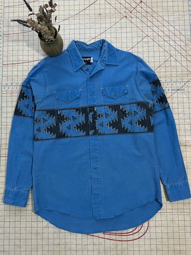 Chemise Cowboy Vintage Wrangler Pour Homme - Taille 17.5-36, Style Western, Rare George Straight