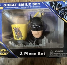 Batman DC Comics Travel Toothbrush, Holder & Rinse Cup Great Smile Set