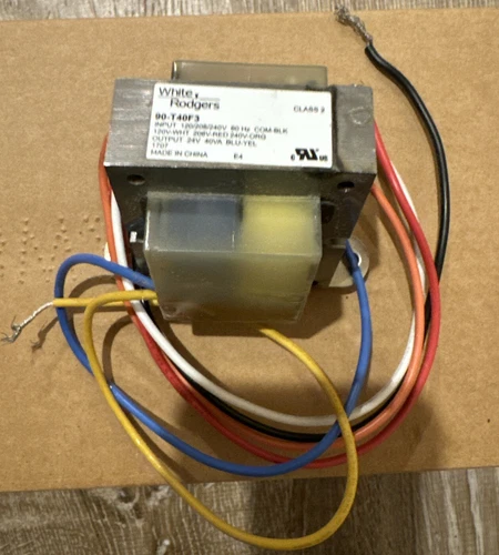 WHITE-RODGERS Cls 2 Trnsfrmr, 40VA, Open, Foot, 90-T40F3