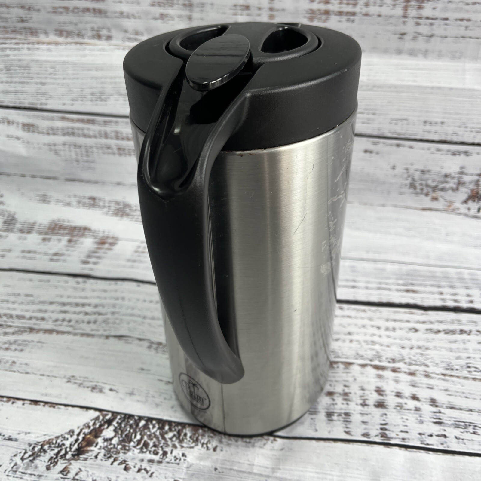 Palm Restaurant Stainless Steel Coffee Thermal Carafe Decanter 10” Tall