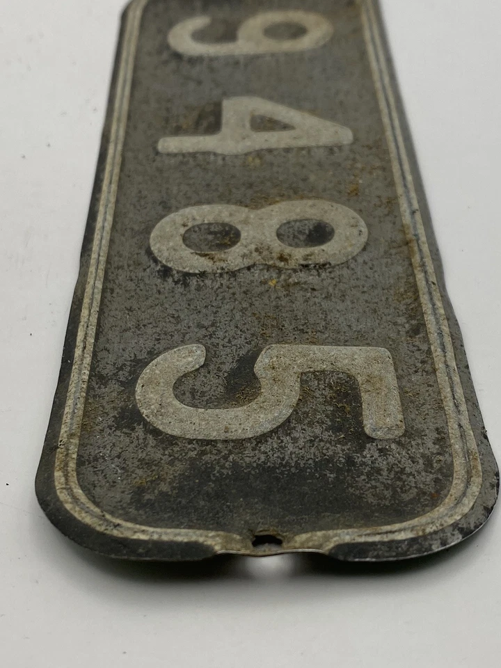 Vintage Sign Number "9485" House Door Plate Metal Tin Retro - Image 4 of 4
