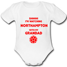 NORTHAMPTON @TOWN GRANDAD Babygrow Baby Vest Grow FOOTBALL GIFT FROM FOR A