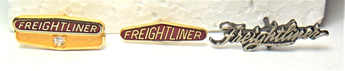 π 3 FREIGHTLINER Truck Co. tie/hat pins. 1 employee service award, 2 other