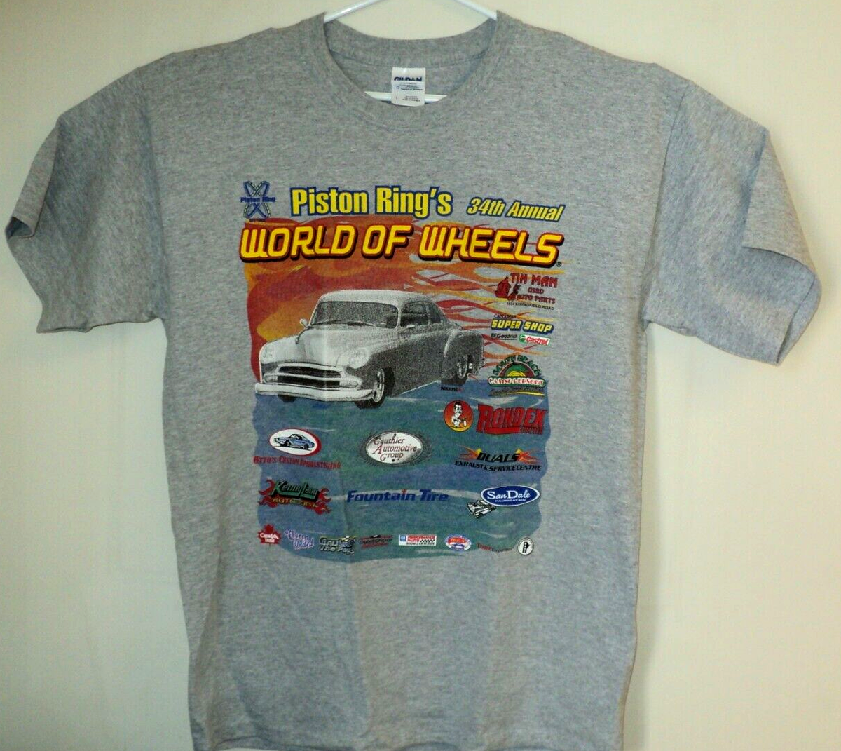 AUTORAMA World Of Wheels Winnipeg NEW 2 Sided Gray Staff T Shirt Size Large  | eBay