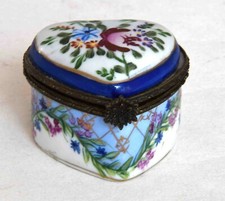 Mini boîte faïence avec couvercle cerclage métal