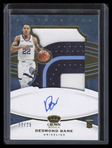 2020-21 Crown Royale Silhouettes Autographs Desmond Bane Rookie Patch Auto 22/25