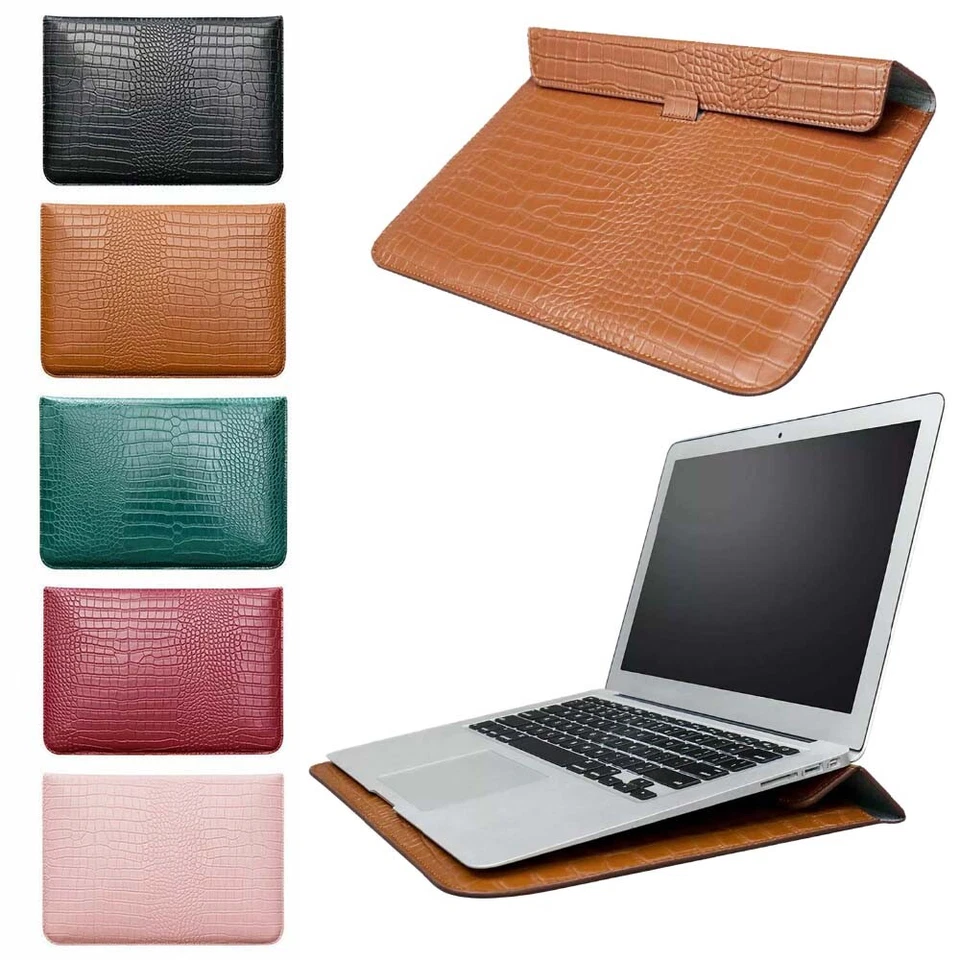 Funda de cuero magnética para MacBook 11 12 13 15 pulgadas cubierta para portátil  Foto 2 de 4