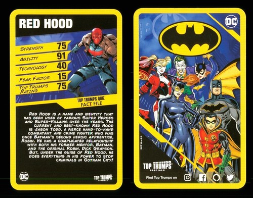 1 x Infokarte Batman Figur - Red Hood - S79