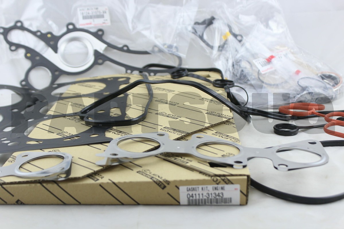 0411131343 Genuine Toyota GASKET KIT, ENGINE OVERHAUL 04111-31343  