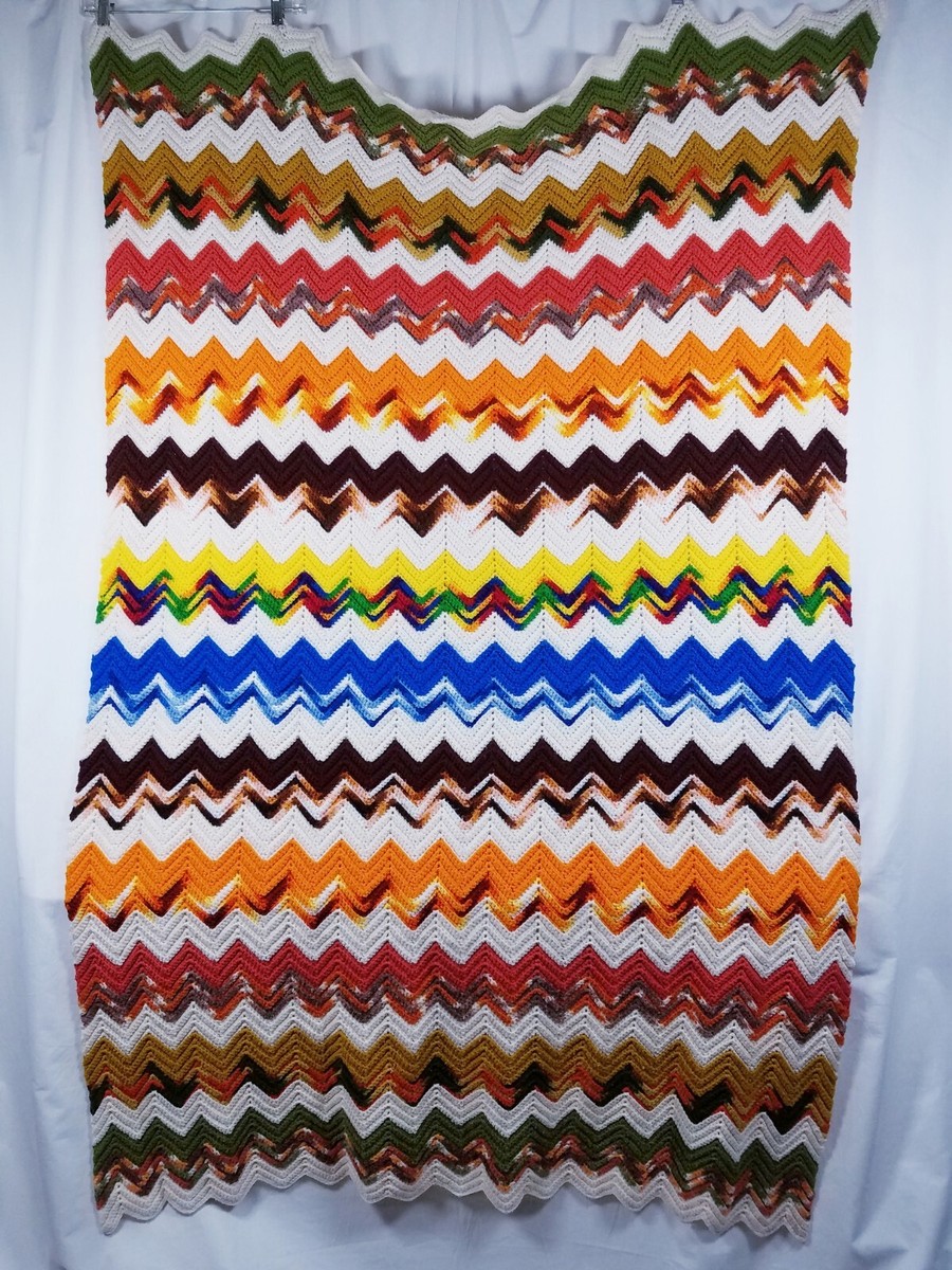 US vintage Granny Blanket Zigzag 【公式通販】