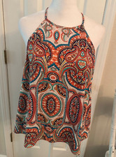 Show Me Your Mumu Colorful Paisley High Neck Tank Size M