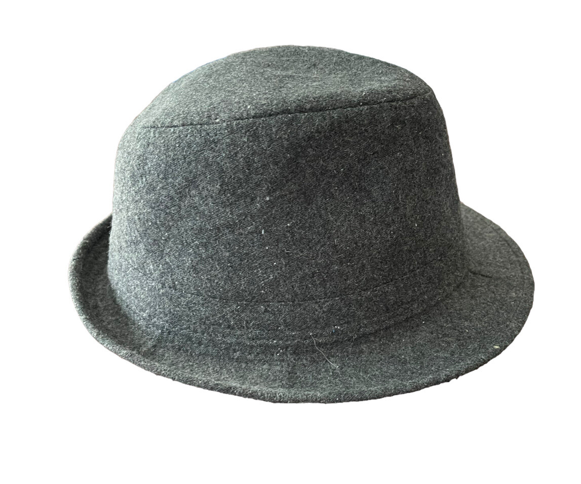 Men's Gray Wool Blend Fedora Hat for Style & Warmth