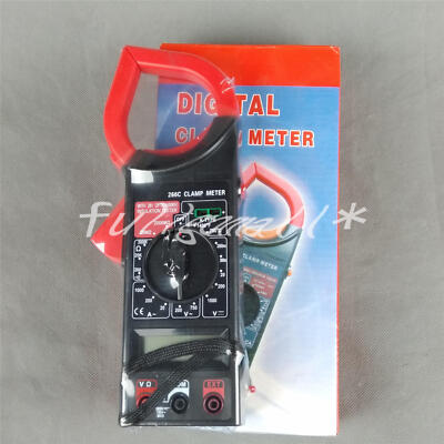 1PCS New DT266C Digital AC Voltage Amp Resistance Clamp on Meter Multimeter