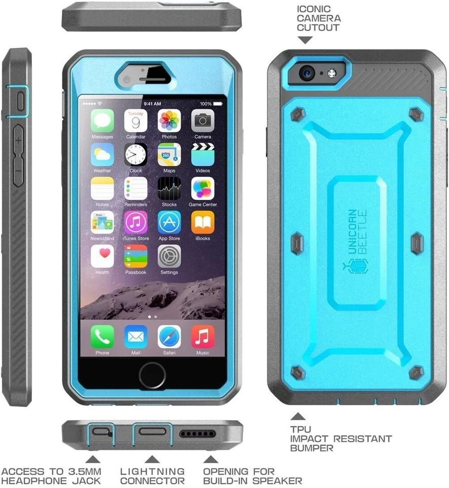 iPhone 6PLUS / 6S PLUS 5.5" Case SUPCASE with Holster / Screen Protector Cover - Image 2 of 4