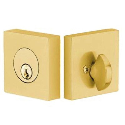 Emtek Square Sgl Cyl Deadbolt SB