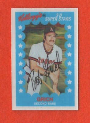 1982 Kellogg's 3-D Super Stars Bobby Grich Card #38     FREE SHIPPING