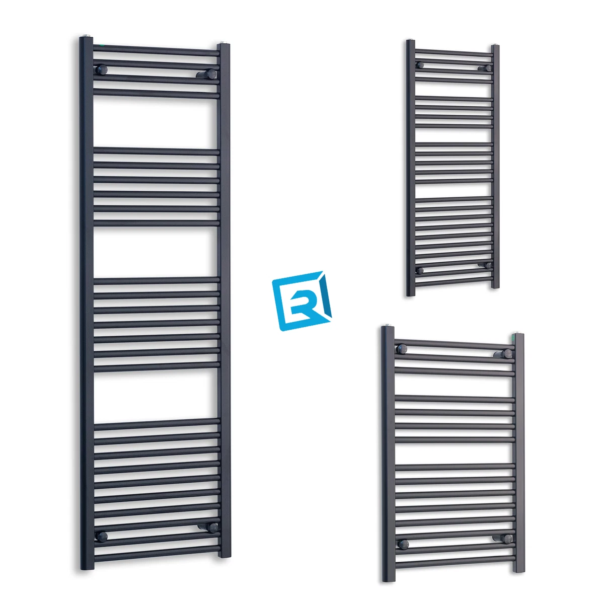 500 mm Wide Matt Black Heated Towel Rail Radiator Designer Bathroom Rad  Modern | eBay
