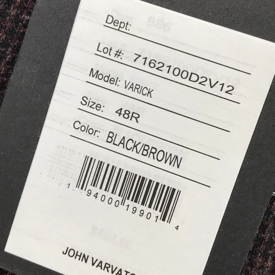John Varvatos Chaqueta Para Hombres 48 Abrigo Deportivo Blazer Sin Costuras Varick Informal Adulto Foto 4 de 4