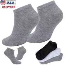 Lot 1-12 Pairs Mens Womens Ankle Socks Sport Cotton Crew Socks Low Cut Invisible