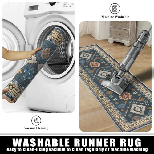 Kitchen Rug Sets 3 Piece with Runner Non Slip Kitchen Rugs and Mats Washable Mat - Picture 5 of 6