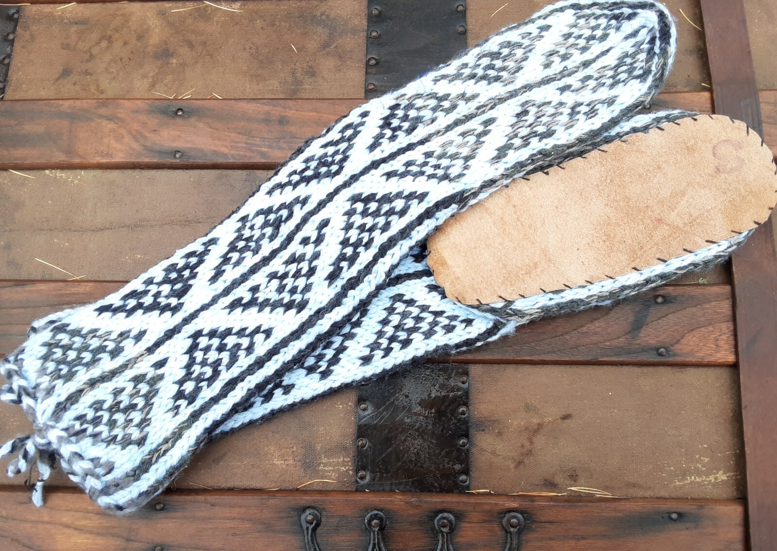 SAOLA MUK LUCK Calzini Ciabatte Suola in Pelle S (5 6 5) +