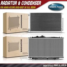 New Radiator & AC Condenser Cooling Kit for Honda Accord 2003-2007 V6 3.0L Sedan