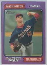 2023 Heritage MacKenzie Gore Base Chrome HOT BOX PURPLE Washington Nationals #23