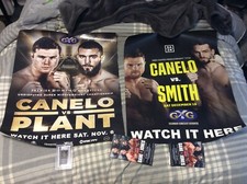 BOXING POSTER LOT 2 CANELO ALVAREZ VS CALEB PLANT & CALLUM SMITH DAZN 22x28 HTF!