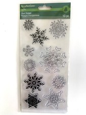 New Recollections 10 Piece Clear Stamp Set SNOWFLAKES