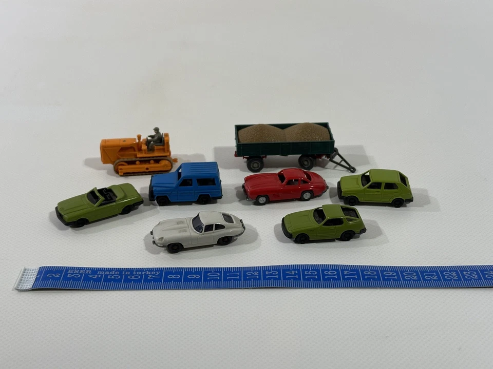 8 Vintage Modellautos / Anhänger  …  1:87 Wiking usw. Retro Modellauto Car U99 - Bild 2 von 4