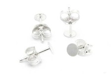 NaturSchatulle Ohrstecker Rohlinge 925 Sterli...