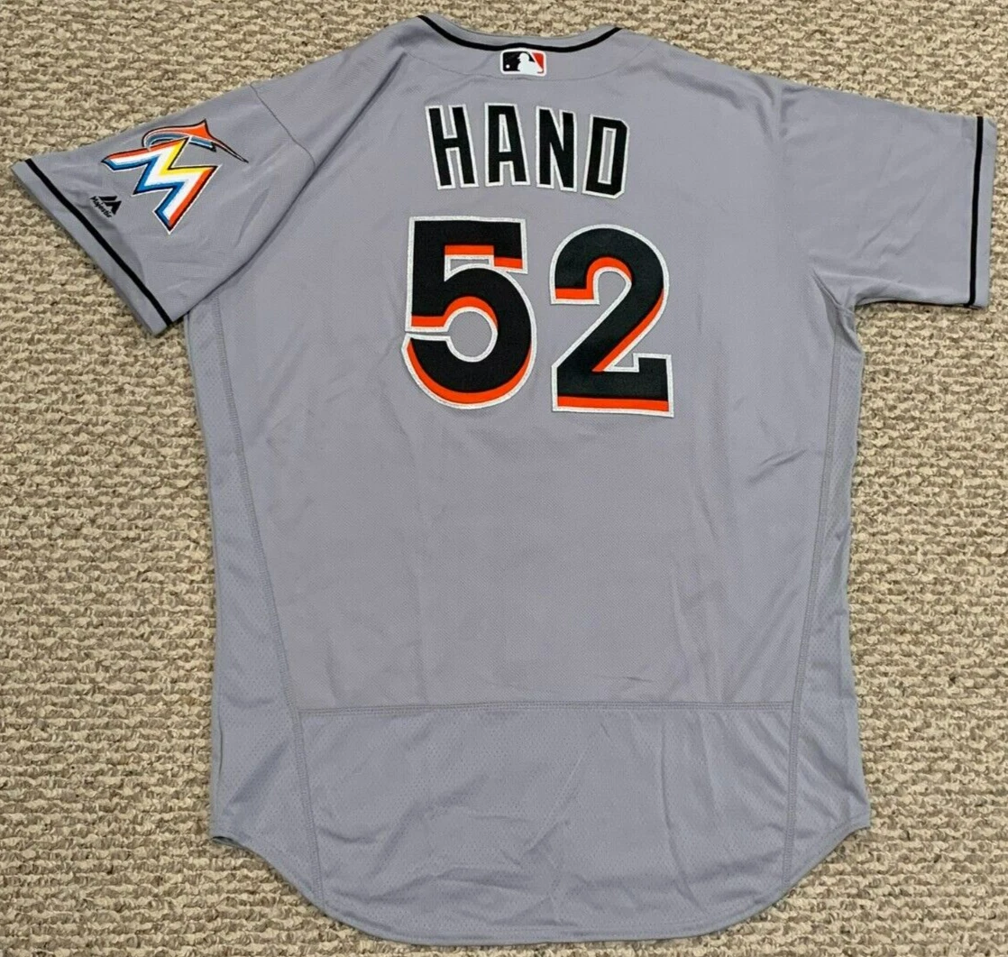 Men's Miami Marlins Majestic Gray Road Flex Base Jersey