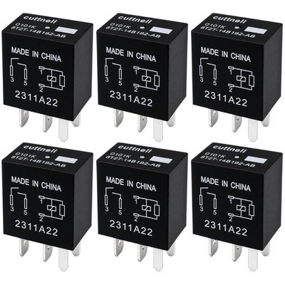 6 Pack 8T2T-14B192-AB Relay 12V 30A for Ford