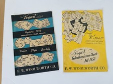 2 Vintage Vogart For Value Embroidery Color Charts Style Brochure 1950 1956