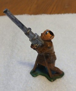 Barclay Soldier W/ Anti-Aircraft Gun/1930 Antigue