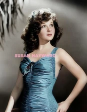SUSAN HAYWARD #30 BEAUTIFUL COLORIZED PHOTO 11 X 8.5 SHIPS FREE