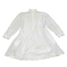 NWT Madewell Sz XXS Pintucked Eyelet Mini Dress White Embroidery Cotton NU568