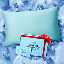 Ice Cooling Pillowcase for Hot Sleepers, Instantly Cool, Stays Cold All Night...