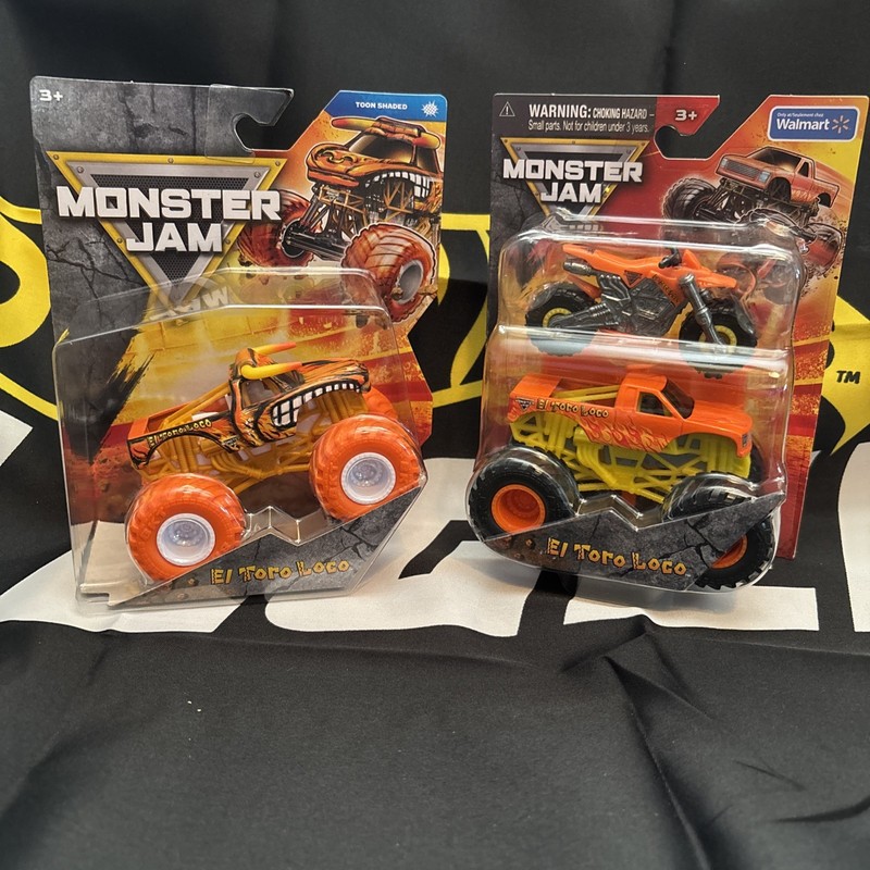 Monster Jam Truck   EL TORO LOCO  with Matching Dirt Bike 2026 Bonus Toon!