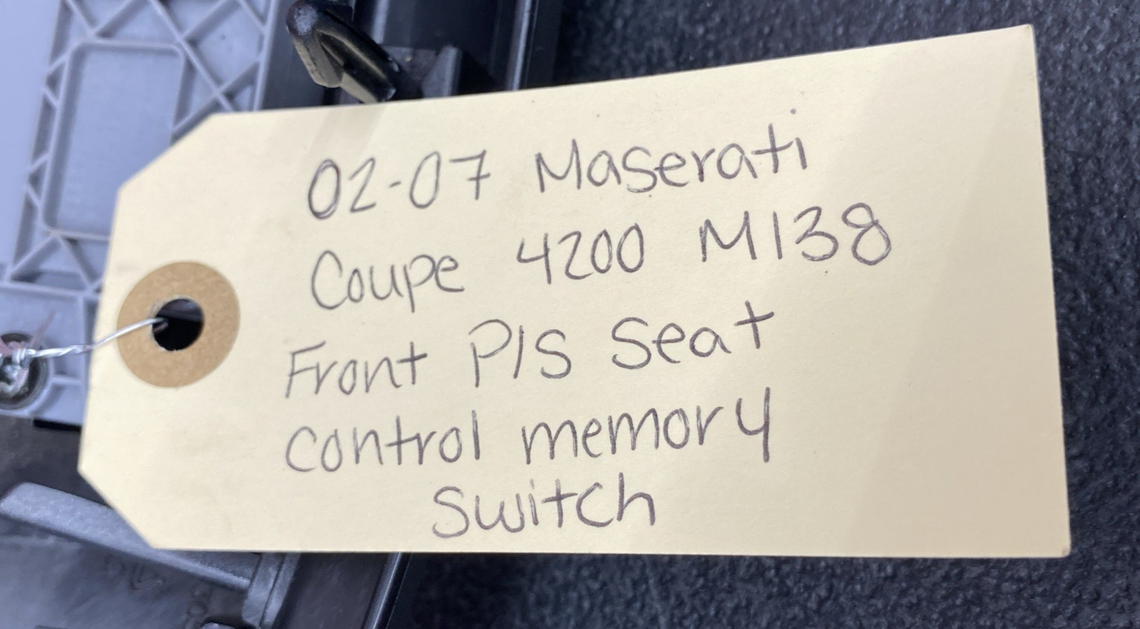 2002-2007 Maserati Coupe 4200 M138 Passenger Seat Memory Switch 386900224