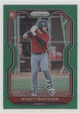 2021 Panini Prizm Green Prizm Wyatt Mathisen #84 0c57
