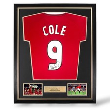 Andy Cole Signed Manchester United 99 Champions League Home Shirt- Deluxe Framed