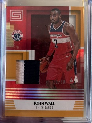 2017-18 Panini Status Swatches John Wall Game Worn GOLD /10 Mint Wizards    